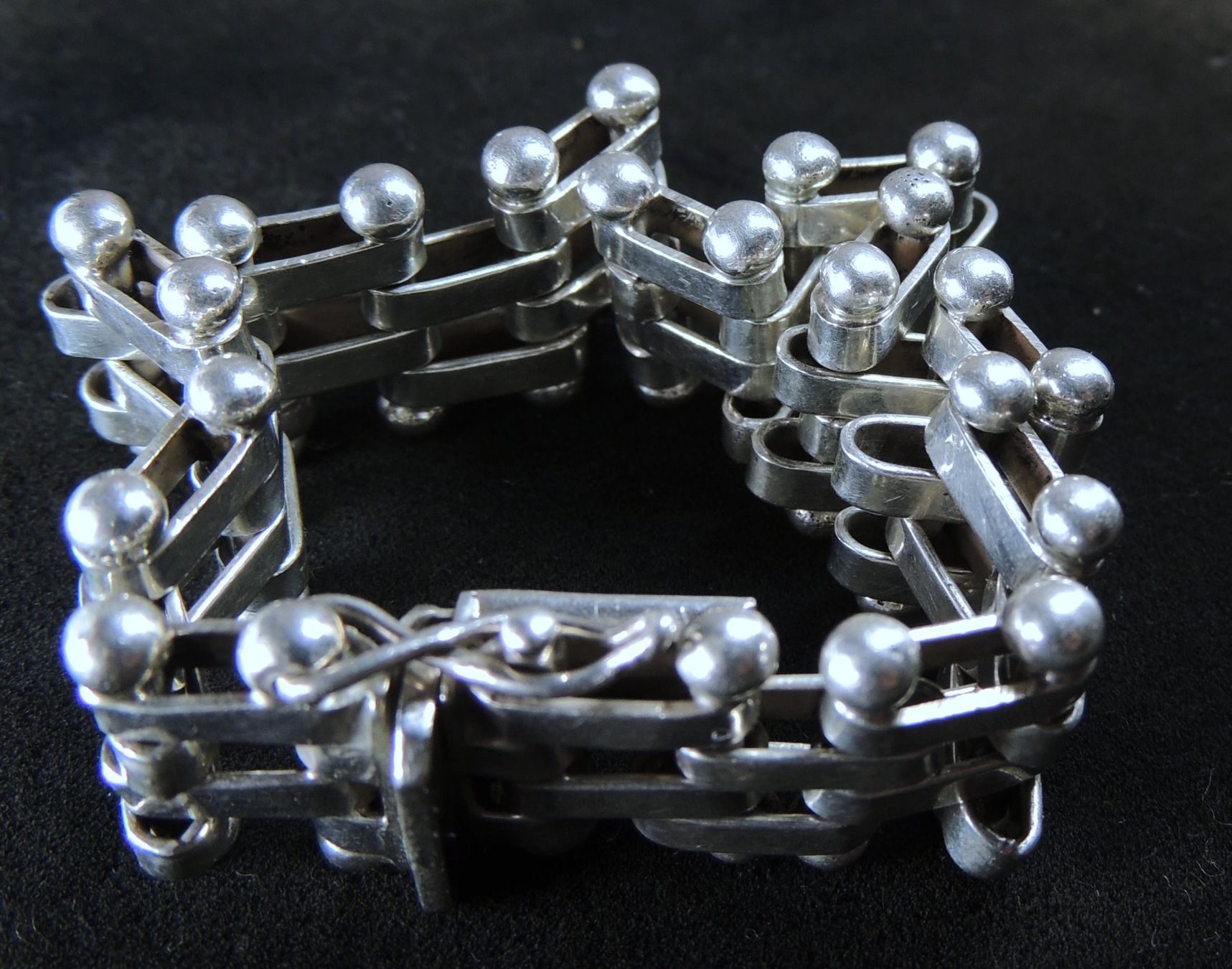Bracciali & Braccialetti: Massives Silber 925 brick chain Armband – Usato da Waldenburg venduto da schaller707 1