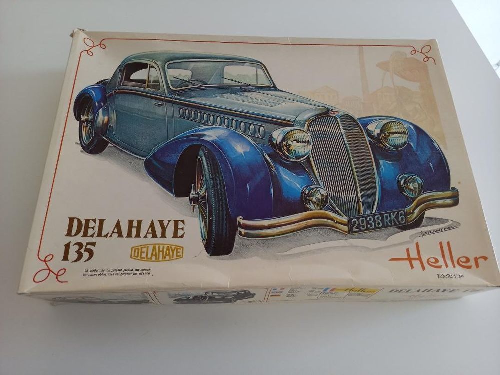 Maquette Heller Delahaye 135 1/24 - N°707 - Voiture Française De Collection - Occasion
