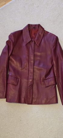 Echt Leder Jacke, Grösse M bordo Farbe