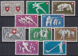 D67) Pro Patria 1950 - 1951 mit Gummi ohne Falz