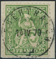 ZH Feuerthalen - Voll Stempel - Stehende Helvetia