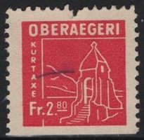 Fr. 2.80 Fiskalmarke / Kurtaxe der Gemeinde OBERÄGERI