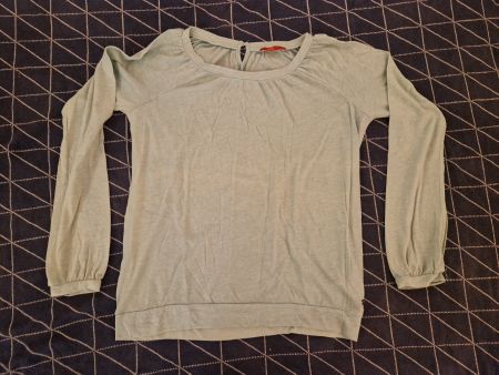 edc Damen Shirt Gr. M Türkis Langarm Frühling