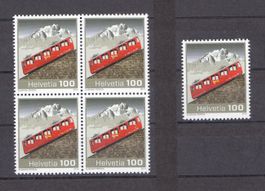 2014  Viererblock+Einzelmarke Pilatusbahn  **  Postfrisch **