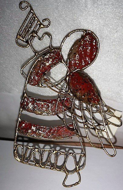 Figuren: Christbaumanhänger Engel aus Metall – Neu (gemäss Beschreibung) aus Lutzenberg von Truhe