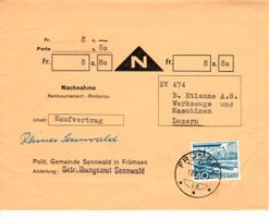 Brief, Gemeinde Sennwald in Frümsen