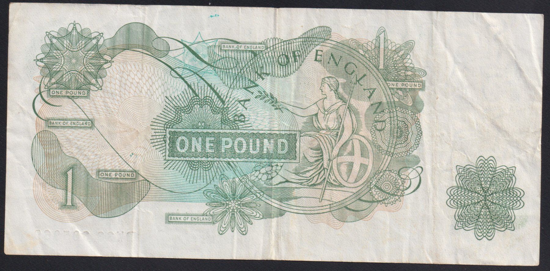 Banconote: England 1 Pound 1970 – Usato da Brugg AG venduto da banknoten_muesli 1