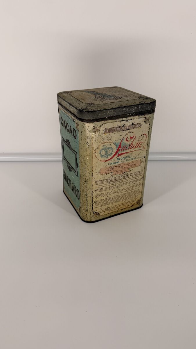 Contenitori & Simili: Kakaodose Suchard alte Blechdose 22x14x14cm – Usato da Rotkreuz venduto da perlengott 3