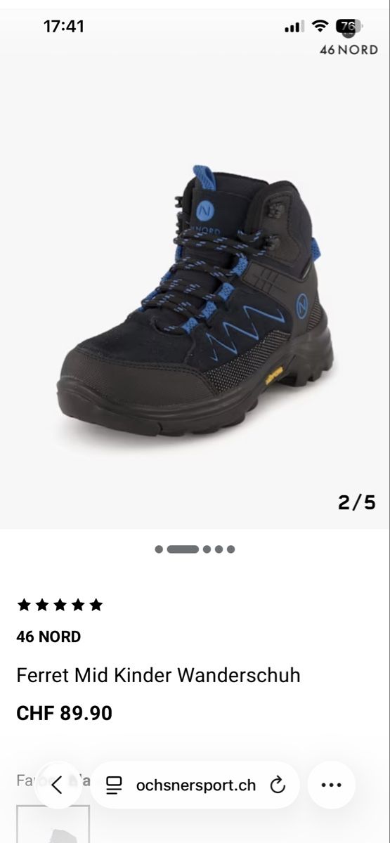 46 Nord Chaussures garçon: Wanderschuhe 46 Nord Gr.33 – D'occasion à Bülach par Papagei7 5