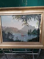 Peinture signée du lac Léman.