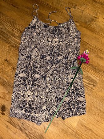 Beige-blau gemusterter Jumpsuit S Vero Moda