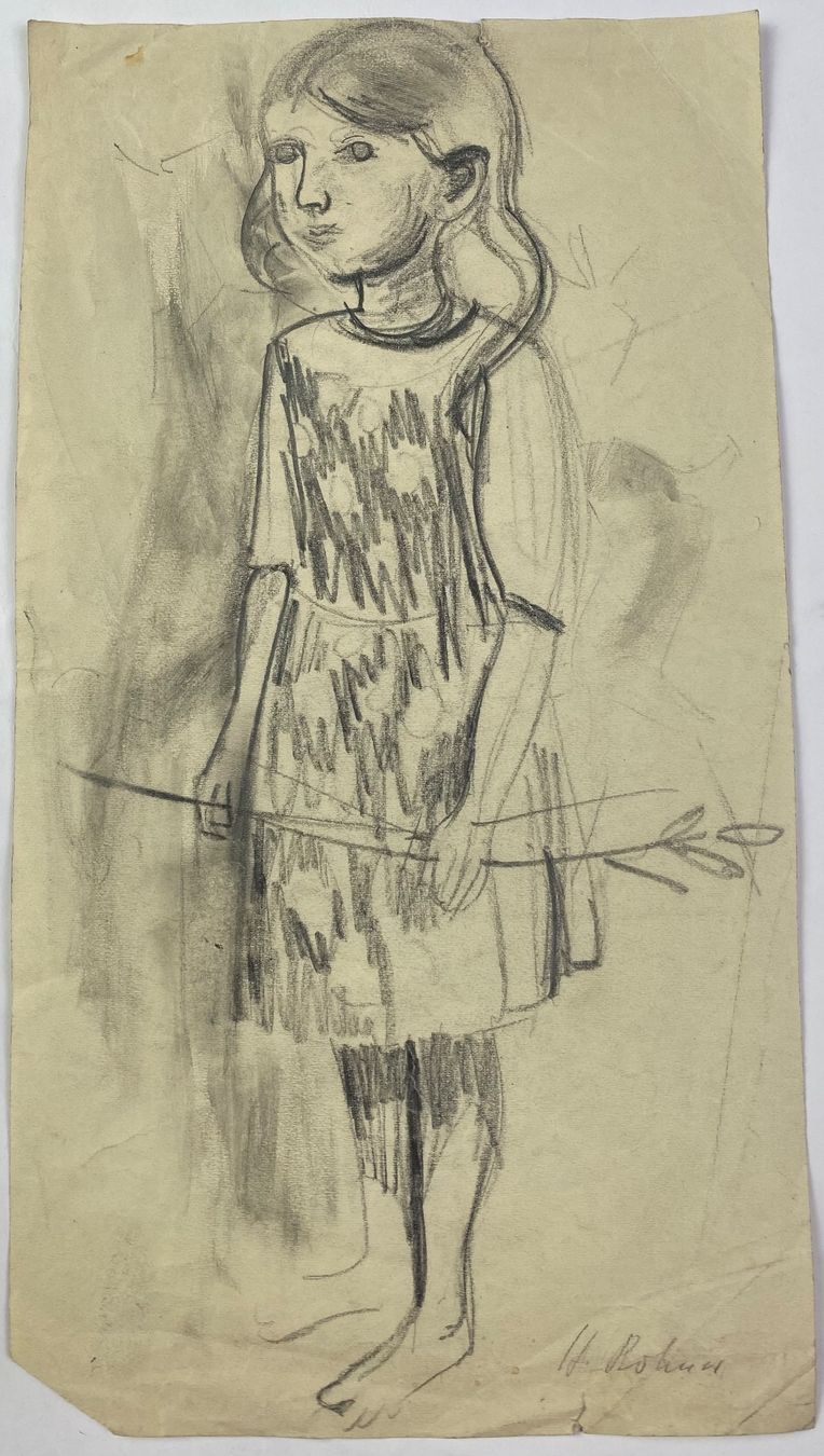 Tableaux: Hans Rohner - Zeichnung eines Mädchen – D'occasion à Basel par bigmbh