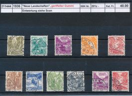 1936/38 Neue Landschaftsbilder, geriffelter, gestempelt