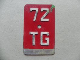 Velo Rad Nummer Velonummer 1972 TG 72 Thurgau Geschenk