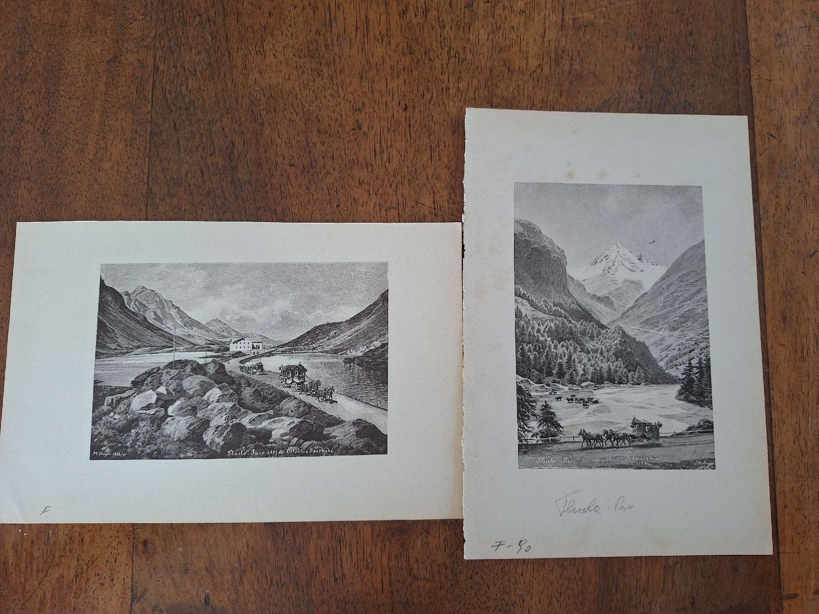 Incisioni: FLUELA  2 gravures – Usato da Bevaix venduto da bohrap