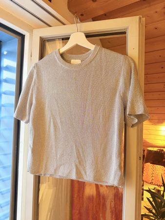 Silver Knit Top