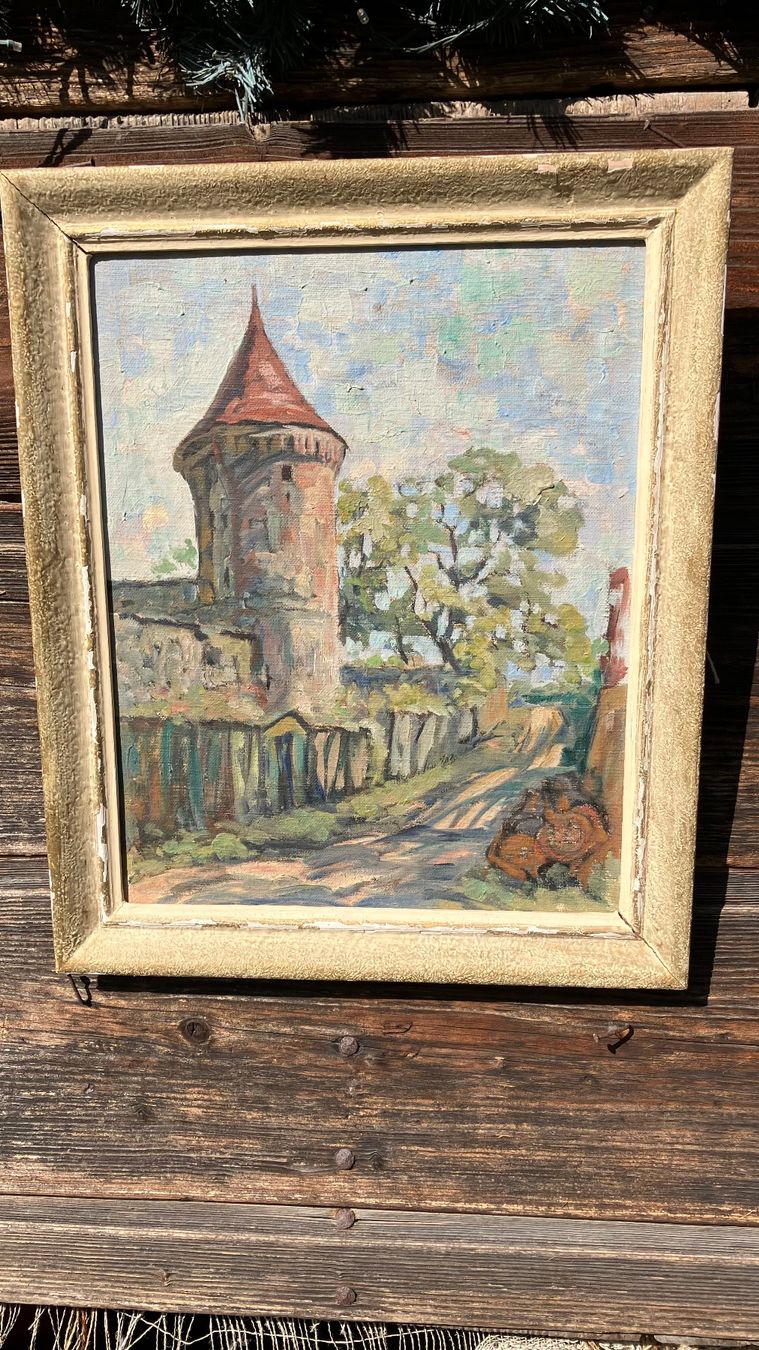 Dipinti: tableau Estavayer la tour du château – Usato da St-Cierges venduto da LeRegain