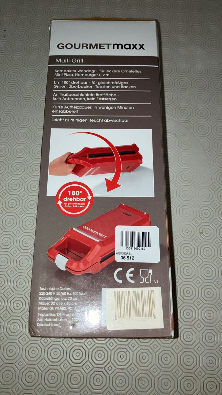 Elettrodomestici da cucina: Multi-Grill Gourmetmaxx (nuovo) – Nuovo e nell'imballaggio originale da Melano venduto da H-Sara 3