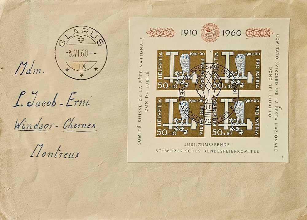 Brief mit PP Block 1960 ab 2.-- | Kaufen auf Ricardo