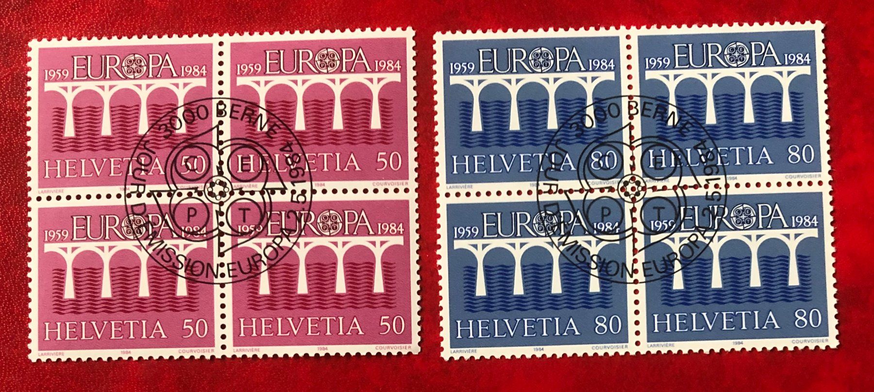 Tutti i francobolli: 4 er Block Nr.708/709 mit VollStempel Bern – Usato da Aarau venduto da Billa007