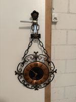 WandUhr Schmiedeeisen mit Uhrwerk, Wanddeko, Deko für Fruehl
