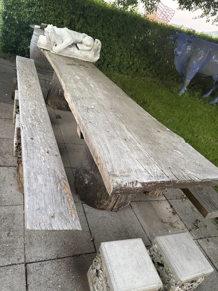 Set di tavolo e panche: Table et bancs en chêne massif – Usato da Orsonnens venduto da cdms57 4