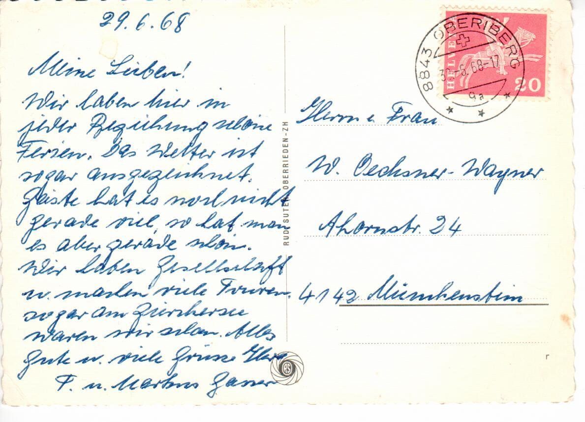 Ansichtskarten: Kurort Oberiberg – Gebraucht aus Wolhusen von Curver9 1