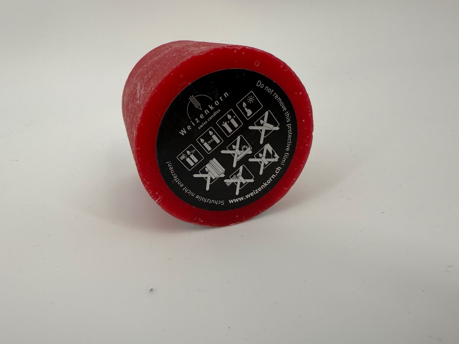 Candele: Rote Stumpenkerze "Weizenkorn" swiss handmade – Nuovo (secondo la descrizione) da Auenstein venduto da moin. 2