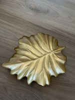 Schale Blatt Form goldfarben Dekoration