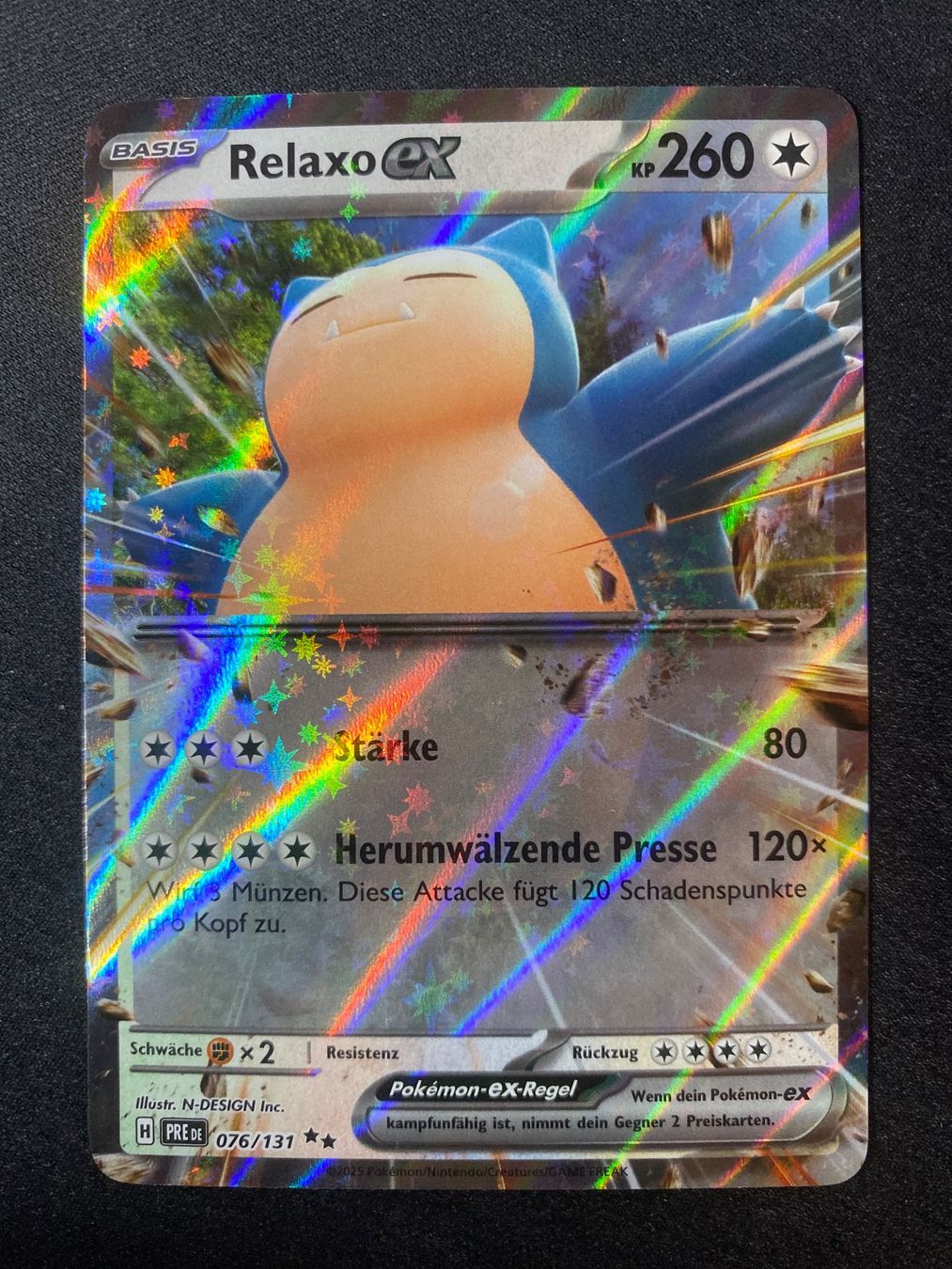 Pokémon Carte collezionabili: Relaxo ex 76 - Snorlax ex - Prismatic Evolutions - DE – Nuovo (secondo la descrizione) da Hausen AG venduto da Shrade