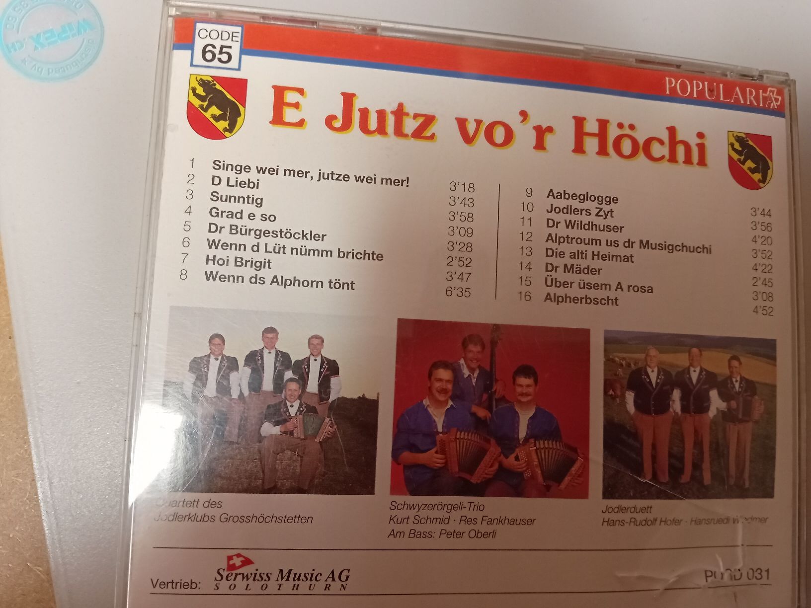 CDs: CD " E Jutz vo'r Höchi" – Gebraucht aus Witterswil von hele04 1