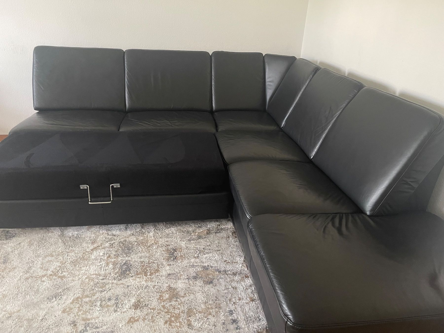 Sofas: Echtleder Sofa mit Bettfunktion – D'occasion à Schaffhausen par mer_8l5d 1