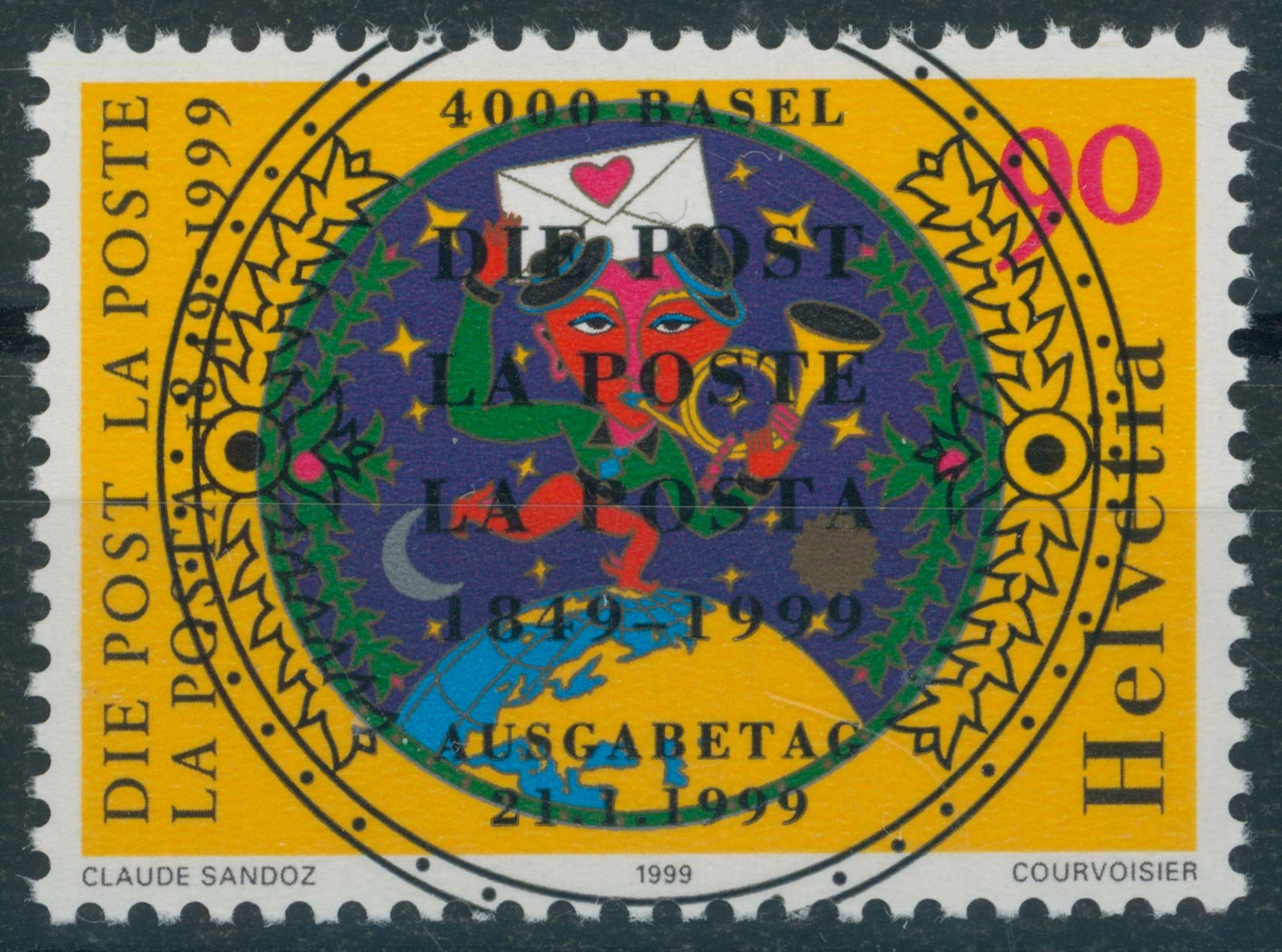 Tutti i francobolli: 1999 - Post - Ersttag Voll Stempel ET – Usato da Schindellegi venduto da stationary