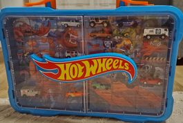 Hot Wheels Koffer mit 2 Hot Wheels Bahn inkl 14 Autos