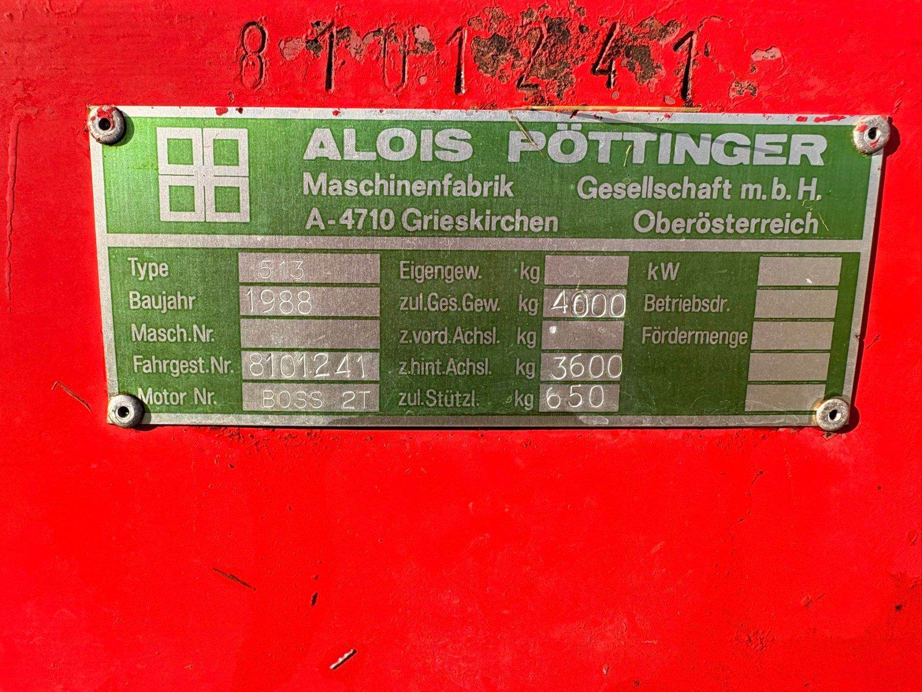 Tutte le macchine: Pöttinger Ladewagen BOSS – Usato da Ballwil venduto da bohrmeister 6