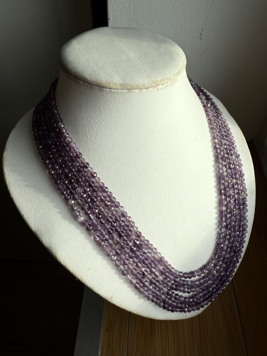 Catenine: Wunderschöne 6 strangige Amethyst Kette NEU – Nuovo e nell'imballaggio originale da Basel venduto da Chili007 7