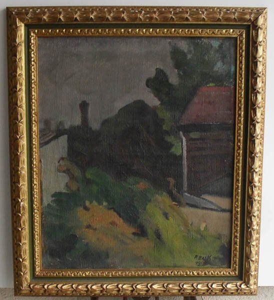 Gemälde: BARTH Paul B. OELG. Landschaft bei Paris – Gebraucht aus Basel von basilisk04 1