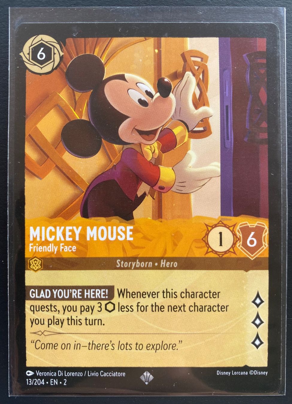 Disney Carte collezionabili: Lorcana MICKEY MOUSE 13/204 EN-2 Super Rare – Usato da Lugano venduto da VlaseCard