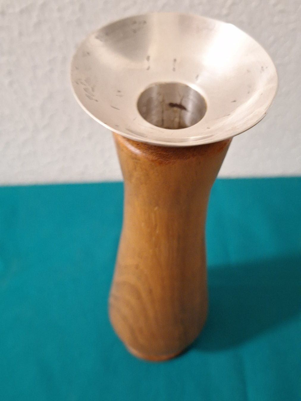 Kerzenständer: Vintage Kerzenständer , Holz ,Metall versilbert – Gebraucht aus Arlesheim von shopradl 8
