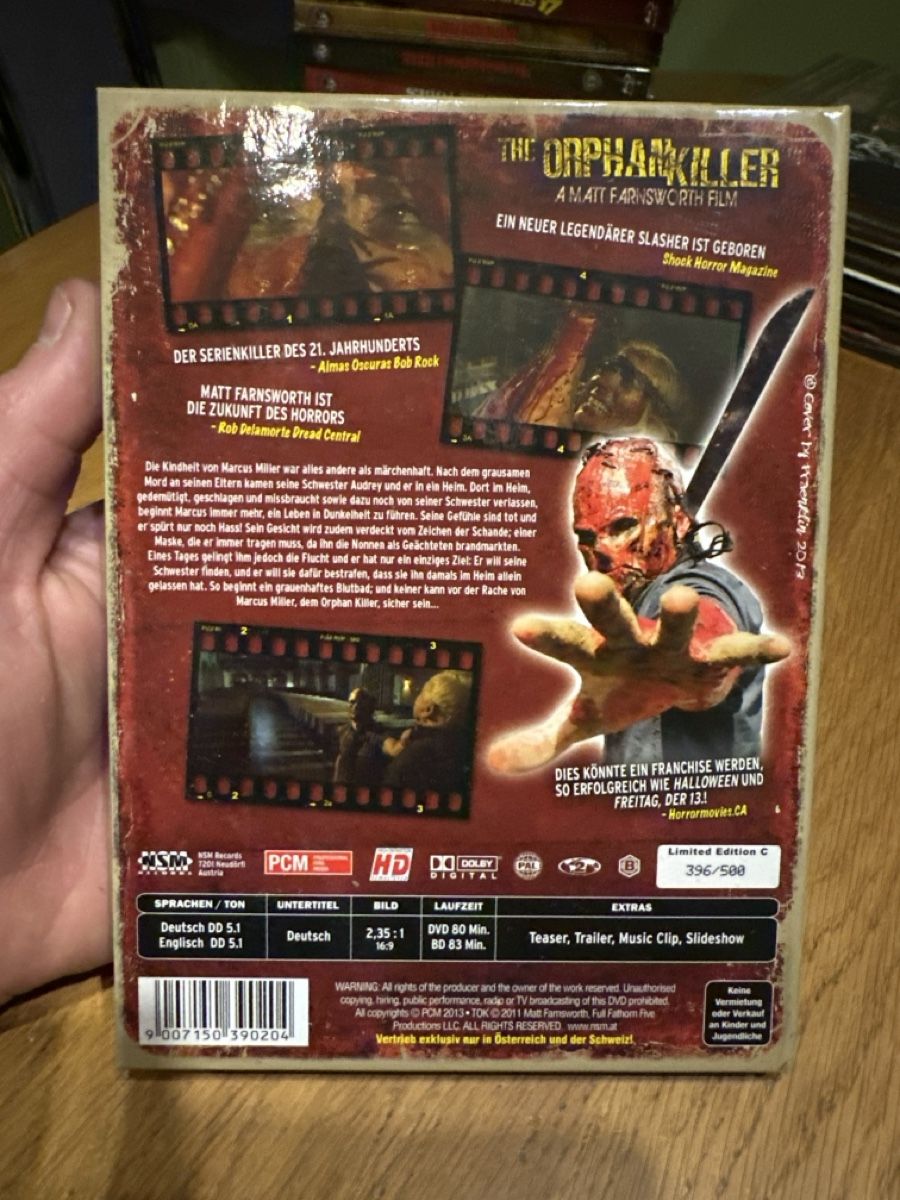 Tutti i DVDs: The Orphankiller Mediabook – Usato da Benken ZH venduto da Audi-erich 1