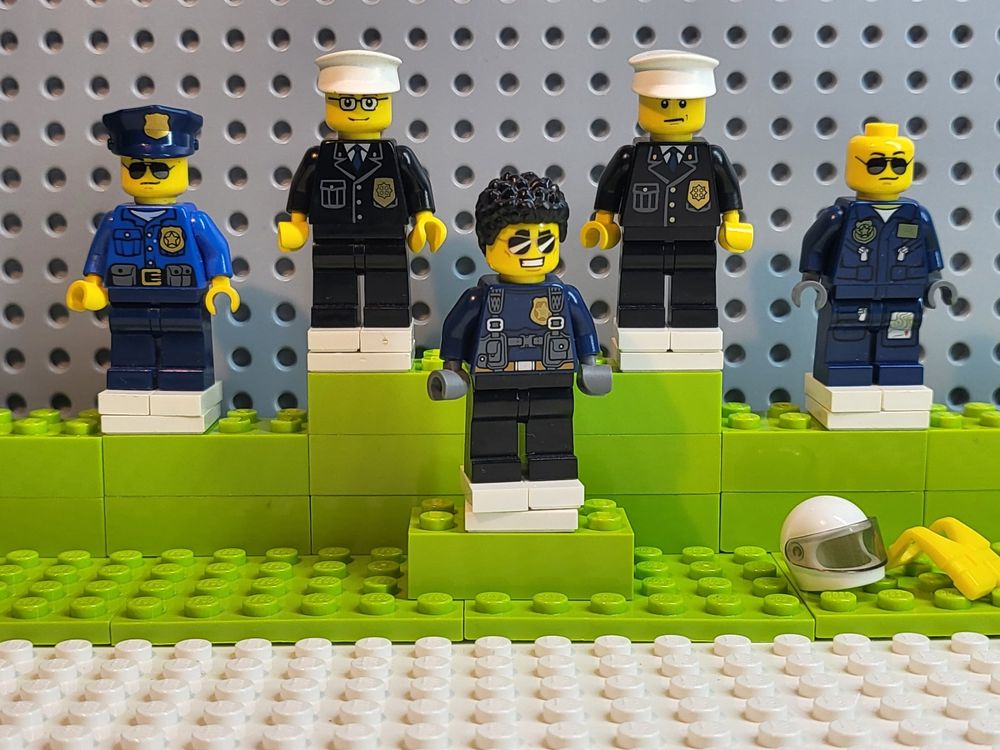 lego mime lego r minifiguren polizei 5 LegoMinifiguren der Serie City, Creator: Polizei (Gebraucht) in
