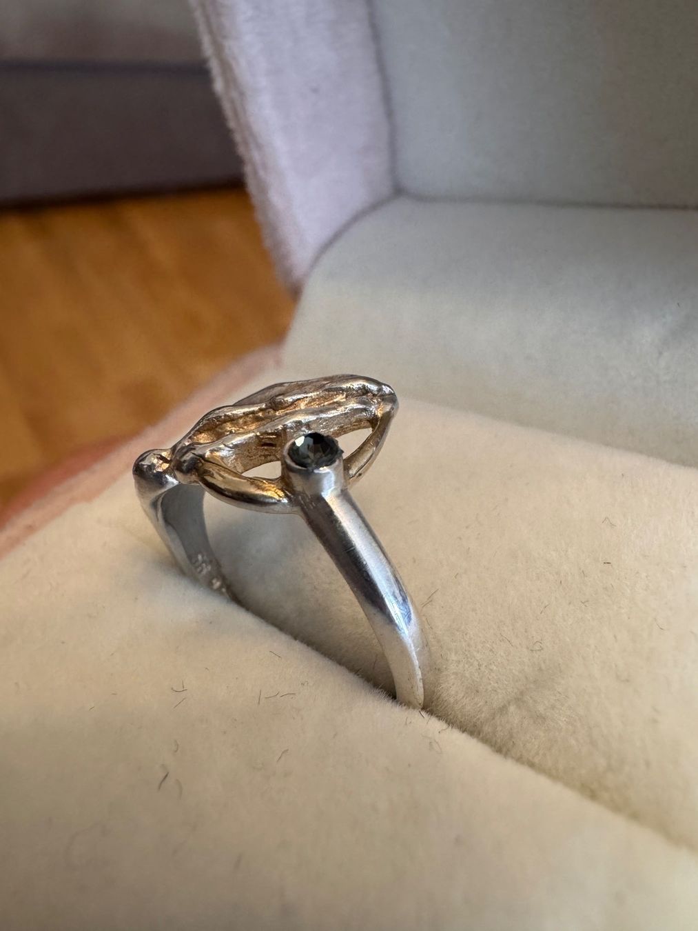 Anelli: Vintage Silberring S925 mit blauem Stein Gr.56 – Usato da Zürich venduto da hanna1990 1