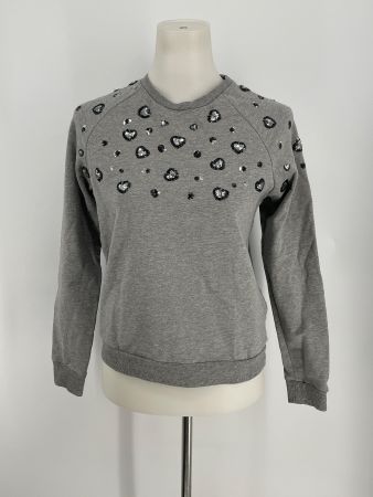 Grauer Pullover mit Pailletten Gr. 158/164 von name it