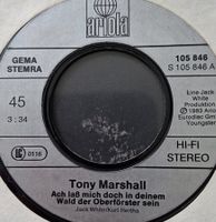 Vinyl-Single Tony Marshall - ach lass mich doch in deinem Wa