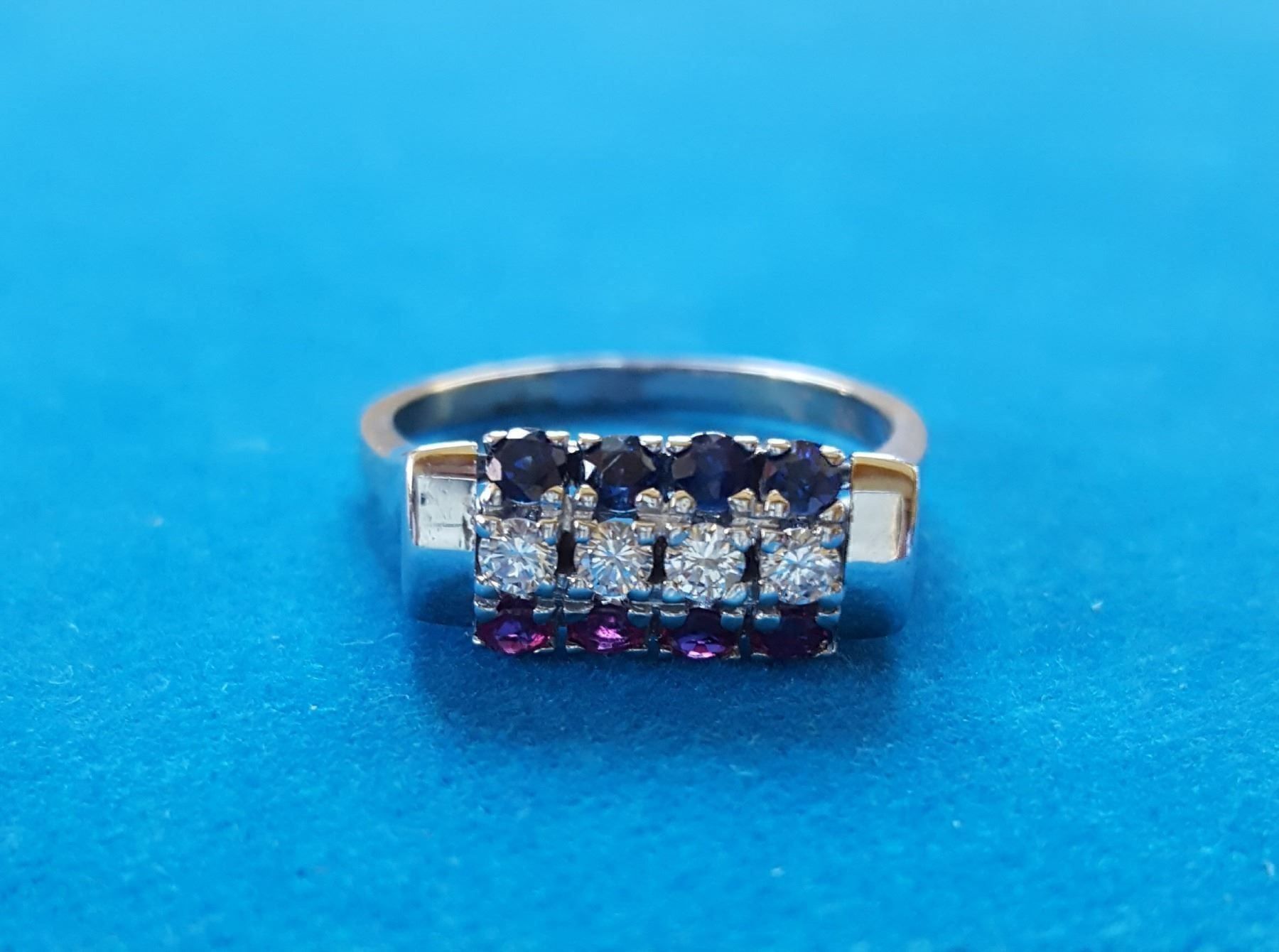 Anelli: 750 Gold Ring Brillanten/Rubine/Saphire – Usato da Wald ZH venduto da Aniade 7