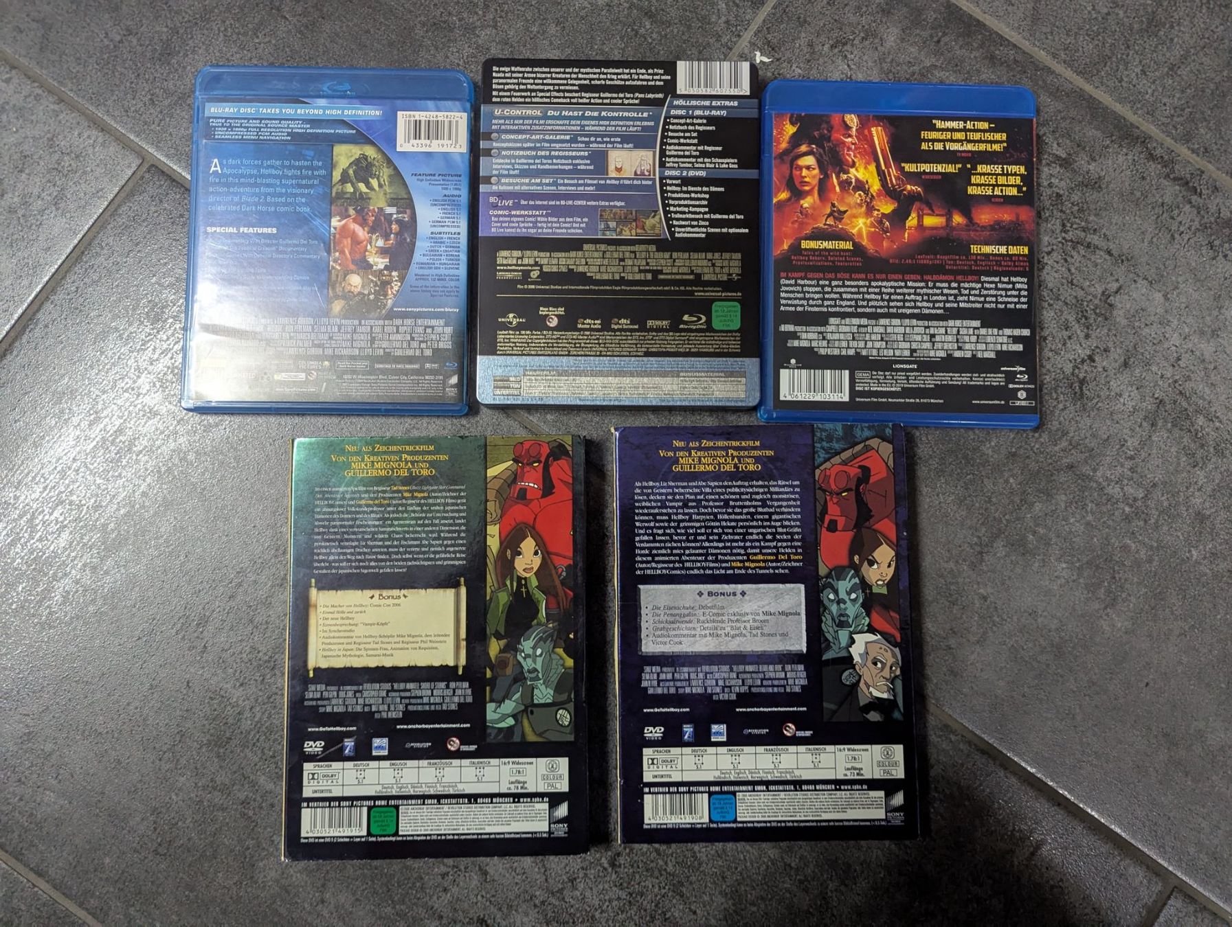 Alle DVDs: 3x Hellboy Blu-ray , 2x Hellboy Animated – Gebraucht aus Wanzwil von TinuMeyer 1