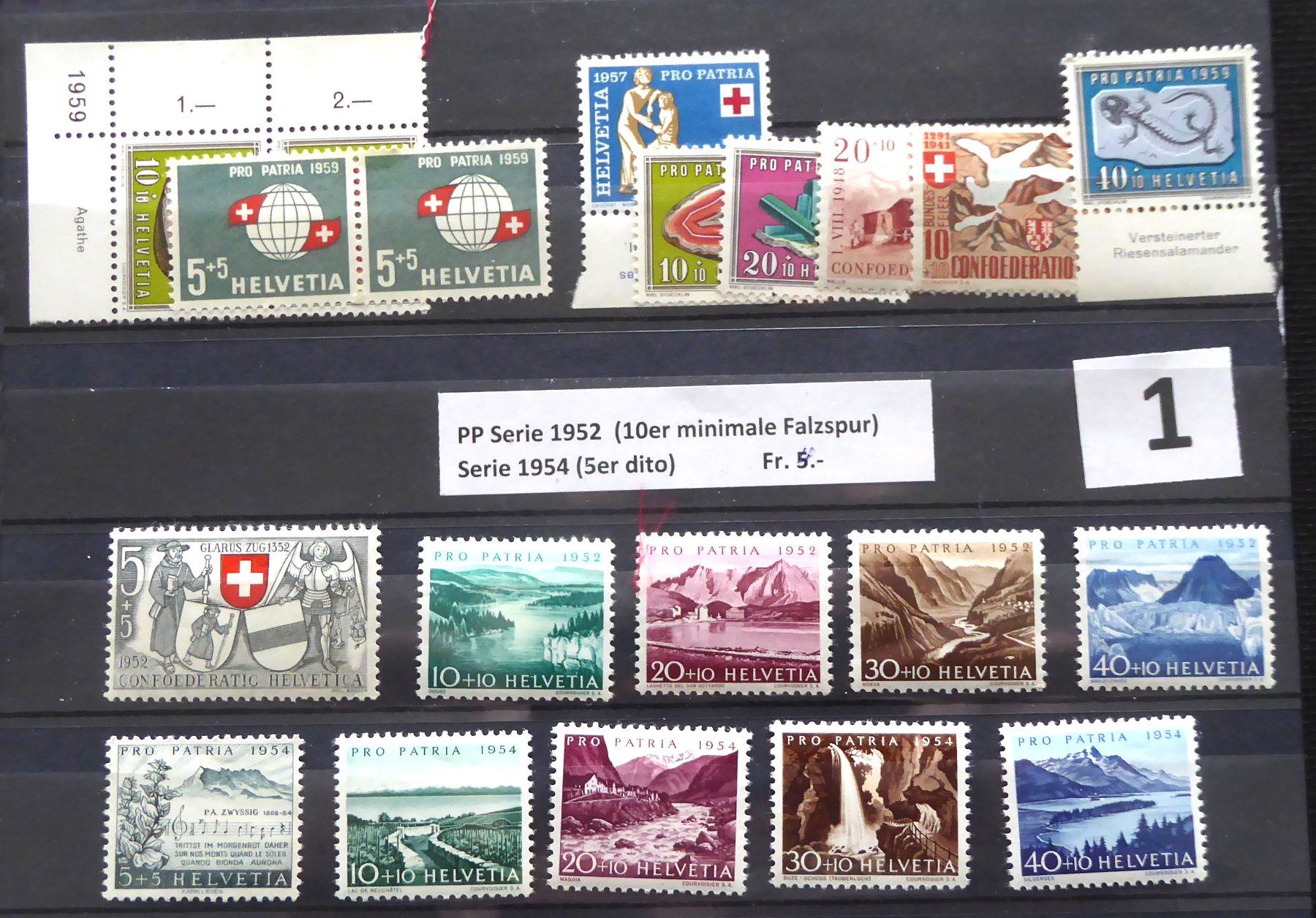 Tutti i francobolli: Pro Patria diverse Einzelmarken ungestempelt – Usato da Aesch BL venduto da Kauri1