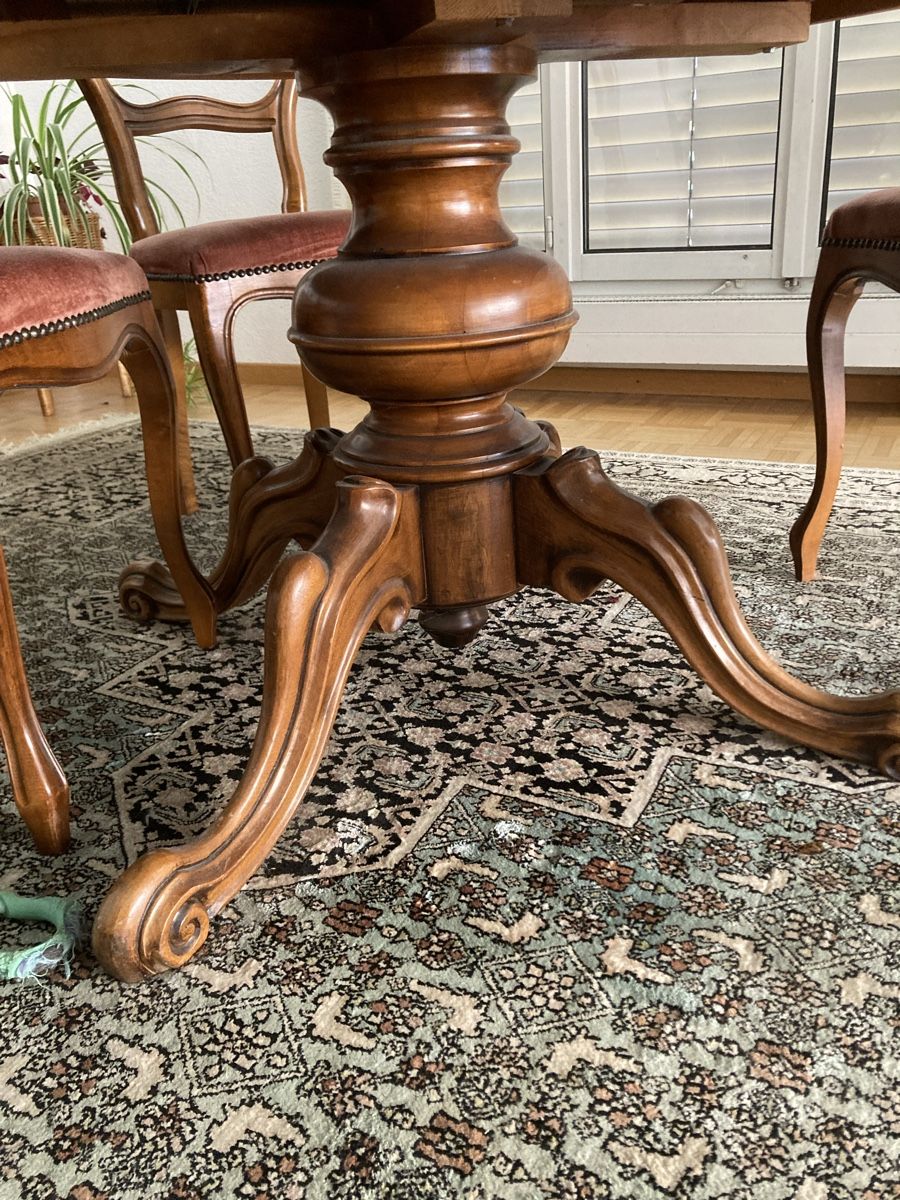 Tables: Louis Philippe Tisch mit 6 Stühlen  – D'occasion à Walenstadt par Manhart48 1