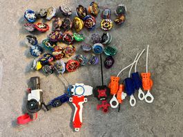 35+ Beyblades sowie diverse Launcher