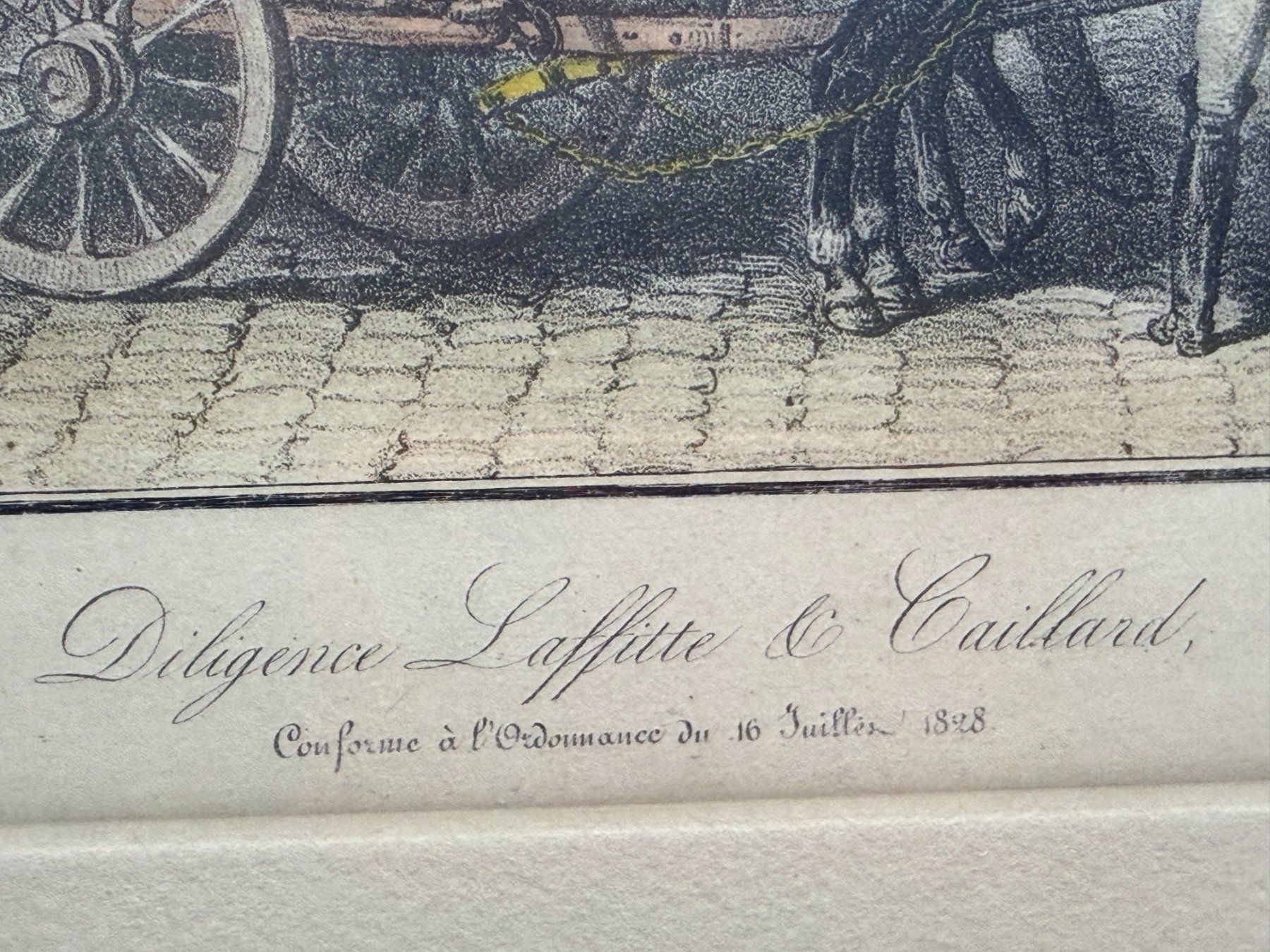 Stiche: Gravure ancienne Diligence Laffitte et Caillaud 1825 – Gebraucht aus Morges von MeeBee 1